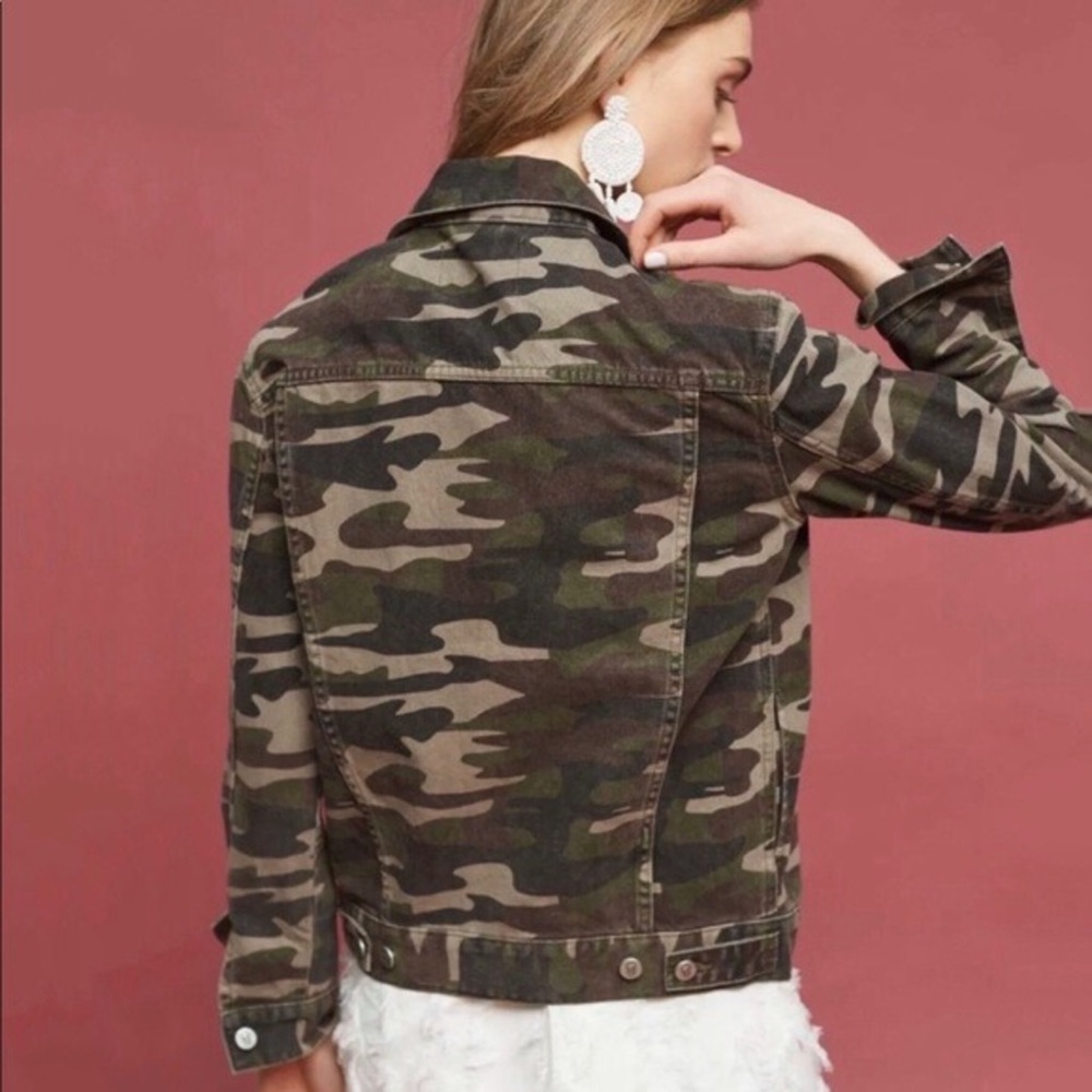 Anthropologie Pilcro and the Letterpress Camouflage Denim Jacket - Oversized